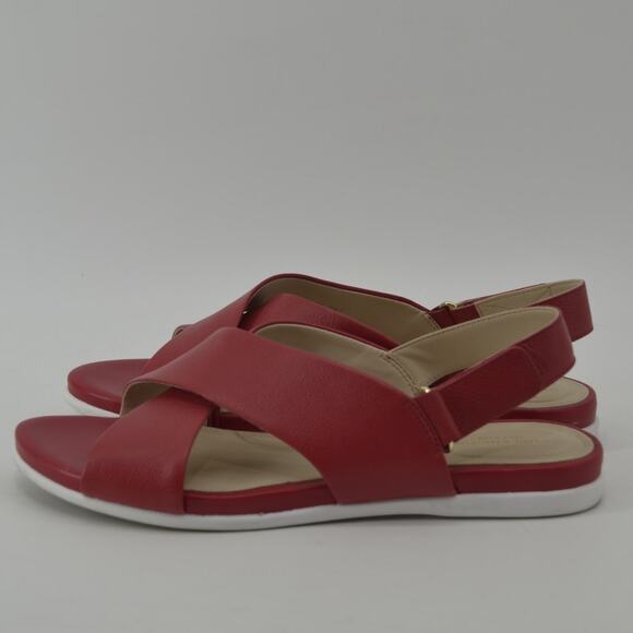 Cole Haan Grand Ambition Red Womens Leather Sandals Size 8.5 - Picture 8 of 10